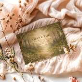 Romantic Forest Path Wedding サンキューカード