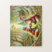 Romantic Foxes Cottagecore Woodland ジグソーパズル (縦)