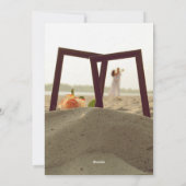 Romantic Framed Beach Photo Card Wedding Invitatio 招待状 (裏面)