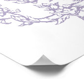 Romantic French Frame Lavender Wedding Welcome ポスター (角)