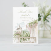 Romantic French Garden Chateau Bridal Shower  サンキューカード (スタンド正面)