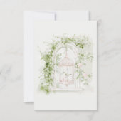 Romantic French Garden Chateau Bridal Shower  サンキューカード (裏面)
