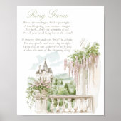 Romantic French Garden Chateau Ring Game Bridal  ポスター (正面)