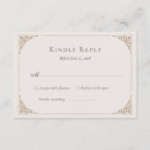 Romantic French Heron Wedding Suite RSVP Card エンクロージャーカード (正面)