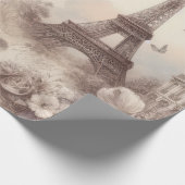 Romantic French Lavender, Eifel & Pearls Decoupage ラッピングペーパー (角)