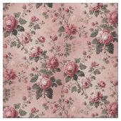 Romantic French Rococo Rose Garden Toile Pattern  ファブリック (クローズアップ)