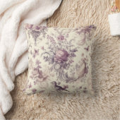 Romantic French Roses Birds Decoupage クッション (ブランケット)