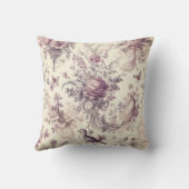 Romantic French Roses Birds Decoupage クッション (裏面)