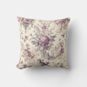 Romantic French Roses Birds Decoupage クッション (正面)