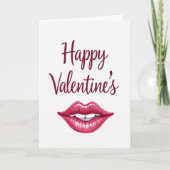 Romantic Fuchsia Lips Card カード (正面)