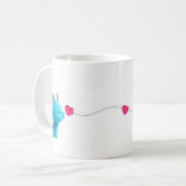 Romantic & Funny Cute Creatures Love Mug – Perfect コーヒーマグカップ (正面左)