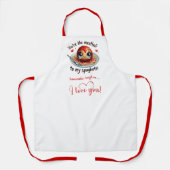 Romantic Funny Food Valentine Apron Personalized エプロン (正面)