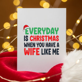 Romantic Funny Xmas Card for Husband シーズンカード