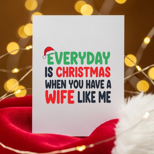 Romantic Funny Xmas Card for Husband シーズンカード