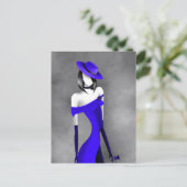 Romantic Gangster Lady with Rose Postcard ポストカード (スタンド正面)