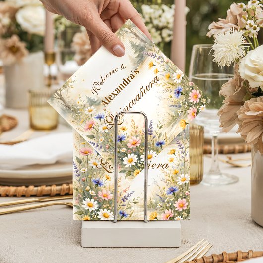 Romantic Garden Bloom Quinceañera スタンダードカクテルナプキン