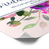 Romantic Garden Bridal Shower Welcome ポスター (角)