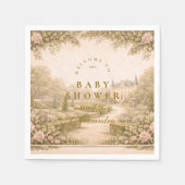 Romantic Garden Estate Path Baby Shower スタンダードカクテルナプキン (正面)