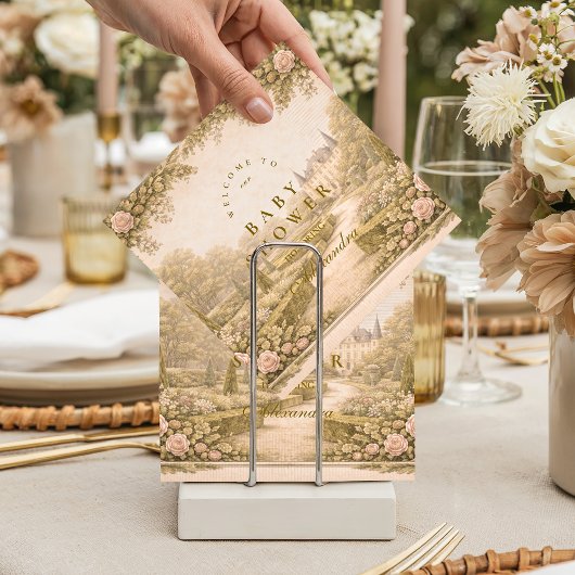Romantic Garden Estate Path Baby Shower スタンダードカクテルナプキン