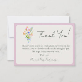 Romantic Garden Floral Wedding  サンキューカード