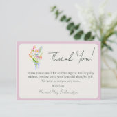 Romantic Garden Floral Wedding  サンキューカード (スタンド正面)