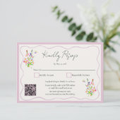 Romantic Garden Floral Wedding  出欠カード (スタンド正面)