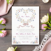 Romantic Garden Heart Wedding invitation 招待状