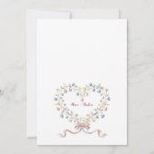 Romantic Garden Heart Wedding invitation 招待状 (裏面)