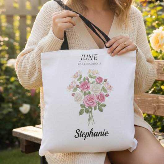 Romantic Garden Rose – June Birthday Gift トートバッグ