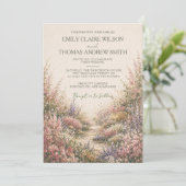 Romantic Garden Wedding Invitation 招待状 (スタンド正面)