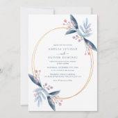 Romantic Garden Wedding Invite Watercolor Greenery 招待状 (正面)