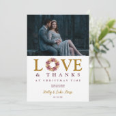 Romantic Garland Love Quote Collage Wedding  シーズンカード (スタンド正面)