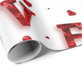 Romantic Gift Wrap – “LOVE” Typography  ラッピングペーパー (ロールコーナー)