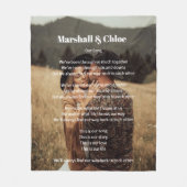 romantic gifting Photo Song lyrics Fleece Blanket フリースブランケット (正面)