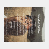 romantic gifting Photo Song lyrics Fleece Blanket フリースブランケット (正面(横))