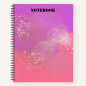 Romantic glitter pink art ノートブック (正面)
