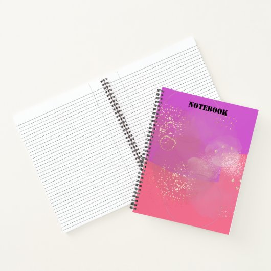 Romantic glitter pink art ノートブック (内部)