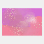 Romantic glitter pink art ラッピングペーパーシート (正面)