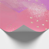 Romantic glitter pink art ラッピングペーパー (角)