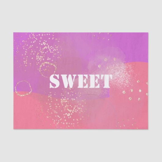 Romantic glitter pink art 薄葉紙 (正面)