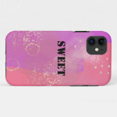 Romantic glitter pink art Case-Mate iPhoneケース (裏面(横))