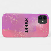 Romantic glitter pink art Case-Mate iPhoneケース (裏面(横))