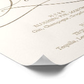 Romantic Gold Calligraphy | Ivory Signature Drinks ポスター (角)