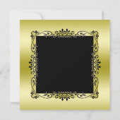 Romantic Gold Decorative Framed 50th Wedding 招待状 (裏面)