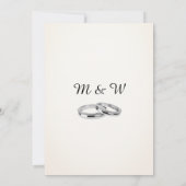 Romantic Gold & Eucalyptus Wedding Invitation 招待状 (裏面)