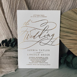 Romantic Gold Foil | Ivory Flourish 結婚式 箔招待状