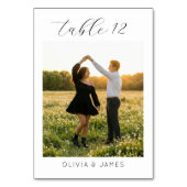 Romantic Golden Sunset Photo テーブルナンバー (裏面)