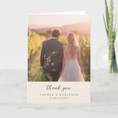 Romantic Golden Vineyard Photo サンキューカード (正面)