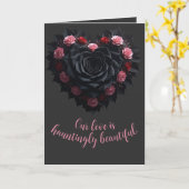 Romantic Gothic And Melancholic Black Rose カード (黄色い花)