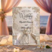 Romantic Gothic Cathedral Grand Staircase 招待状